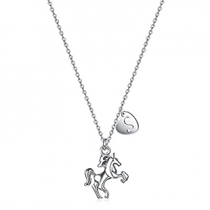 Turandoss Horse Gifts for Girls Necklace now 75.0% off , 18” Silver Horse Pendant Necklace Kids He..