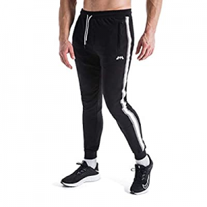 MUSE FATH Men's Casual Jogger Sweatpants Tapered Running Elastic Waist Zipper Pocket Active Pant n..