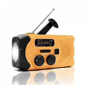 Lynex NOAA Weather Hand Crank Emergency AM/FM Radio Solar Charge with Survival Flashlight SOS Alarm