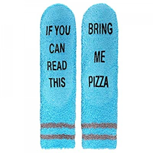 If You Can Read This Novelty Funny Gift Socks Winter Warm Fuzzy Socks for Men Women now 20.0% off 