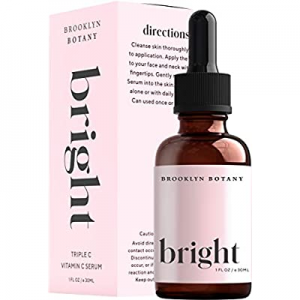 Brooklyn Botany Bright Vitamin C Serum for Face and Eye Area - Premium Grade Triple C Serum with L A