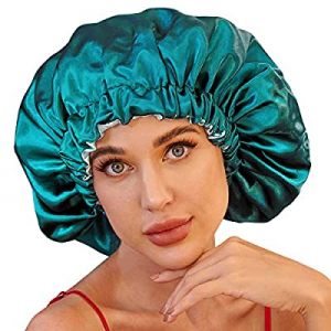 Satin Bonnet for Black Women, Silk Bonnet for Curly Hair Bonnet for Sleeping Cap for Natural Hair Wr