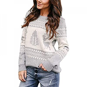 One Day Only！shermie Women's Christmas Sweaters Crew Neck Pullover Snowman Ugly Christmas Sweater ..