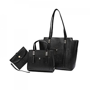 30.0% off Handbags For Women fashion pu leather Tote Bag Shoulder Bag Top Handle Satchel Purse Set..