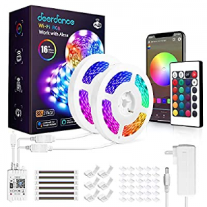 Deerdance Smart Led Strip Lights 32.8ft for Room Voice and App Control now 10.0% off , 16 Million ..