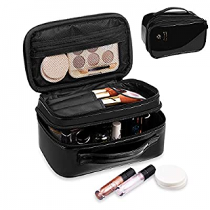 Viridian Mist Makeup Bag, Travel Cosmetic Bag for Women Girls, with Brushes Compartment, Zipper Pouc