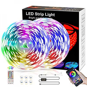 Bluetooth Music LED Strip Lights 32.8ft with App Control now 40.0% off ,Flexible Color Changing LE..