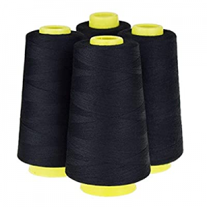 One Day Only！LLXIAO 4-Pack Sewing Thread Cones (3000 Yards Each) of High Tensile Polyester Thread ..