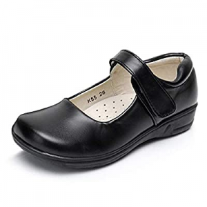 5.0% off Akk Girl's Mary Jane School Uniform Shoes Strap Dress Uniform Flats Black (Toddler/Little..