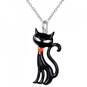 Sterling Silver Cute Cat Lover Gift Cat Pendant Necklace for Women Teen Girls, 18 Inches now 45.0%..