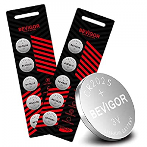 Bevigor CR2025 Lithium 3V Coin Battery now 50.0% off , 10 Pack Cell Coin Batter，Long Lasting Worki..