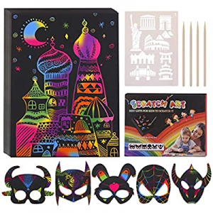 superwinky Scratch Art Sets for Kids now 50.0% off ,Rainbow Scratch Paper Art Set for Kids Art Sup..