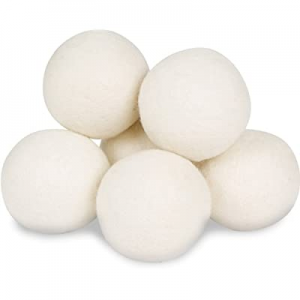 Wool Dryer Balls by Smart Sheep 6-Pack, XL Premium Reusable Natural Fabric Softener Award-Winning