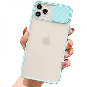 Poowear Lens Protect for iPhone 11 with Camera Sliding Door Design Clear Matte Case with Soft TPU Ed