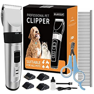 BUNIQUE Professional Low Noise Animal Clipper now 50.0% off , Electric Cordless Pet/Livestock Groo..