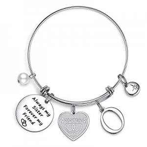Iefil Sister Gifts from Sister Bracelets now 50.0% off , Stainless Steel Always My Sister Forever ..