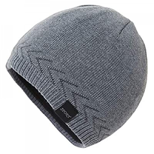 OMECHY Mens Winter Warm Knitting Hats Plain Skull Beanie Cuff Toboggan Knit Cap now 50.0% off 