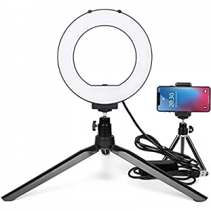 LTRINGYS 6''Selfie Ring Light with Stand and Phone Holder now 50.0% off , Led Ring Light Dimmable ..