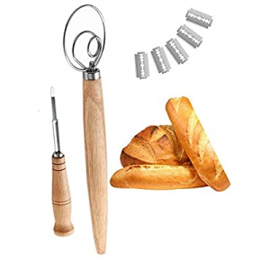 Bread Lame Scoring Tool now 30.0% off , Bakers Dough Whisk Mixer Blender Hand Crafted for Fresh Ho..
