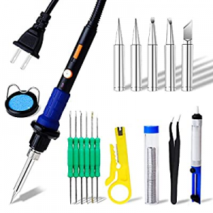 Wood Buring Soldering Iron Kit now 62.0% off , 17-in-1 Welding Tool LED Adjustable Temperature 220..