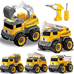 One Day Only！10.0% off IFLOVE Take Apart Toys with Electric Drill Converts to Remote Control Car T..