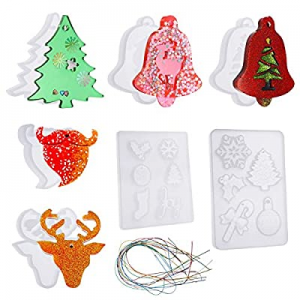One Day Only！Searching Roads 7Pcs Christmas Resin Molds now 60.0% off ,Pendant Decoration Molds wi..