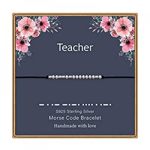 MONOZO Morse Code Bracelets for Women now 80.0% off , S925 Sterling Silver Beads Morse Code Strand..
