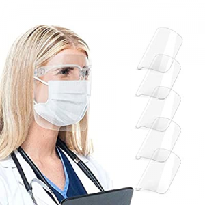 50.0% off XDhope Anti Air Dust Cover Safety Face Shields with Glasses Frames Reusable Glasses Styl..