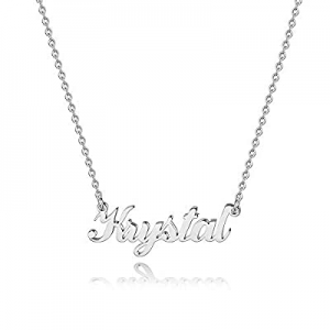 Hidepoo Custom Name Necklace Personalized – Stainless Steel Customized Name Pendant Necklace now 6..