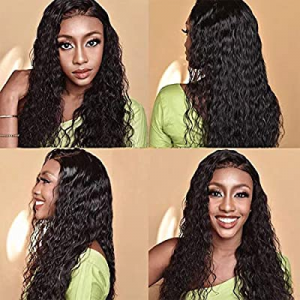 Deep Wave Lace Front Wigs Human Hair for Black Women Curly Wigs Pre plucked Natural Hair Wigs Gluele
