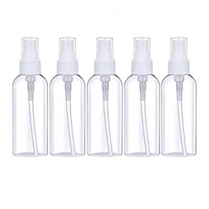 Spray Bottles for Travel, 100ML Portable Mini Refillable Cosmetic Containers Clear Fine Mist Plastic