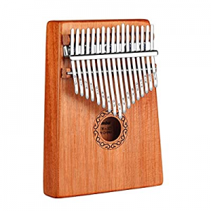 Kalimba Thumb Piano, OwnZone Kalimba17 Keys Thumb Piano with Study Instruction & Tune Hammer, Portab