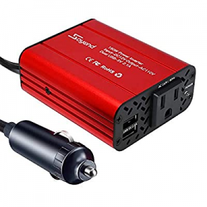 150W Car Power Inverter - DC 12V to 110V AC Converter 4.2A Dual USB Charging Ports Car Charger Adapt