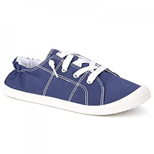 Womens Canvas Sneakers Casual Shoes Low Tops Slip Ons Classic Comfortable Tennis Walking Shoes now..