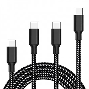 USB C Cable Durable Nylon Braided [4-Pack, 3/6/6/10 ft],Fast Charge Type C Charger Charging Cord for