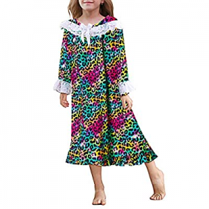 68.0% off uideazone Girls Nightgowns Lace Printed Nightdress Pajamas Dress Sleepwear Cute Princess..