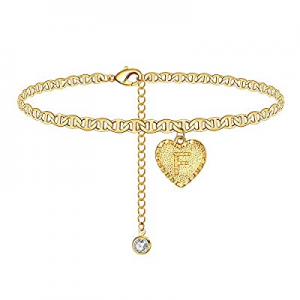 Yesteel Initial Ankle Bracelets for Women now 50.0% off , Heart Anklet with Initials Letter Charm ..