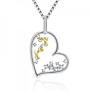 One Day Only！VANLAMS Infinite Love Necklace now 60.0% off , 925 Sterling Silver Love Heart Necklac..