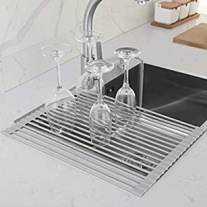 One Day Only！50.0% off Over the Sink Roll Up Dish Drying Rack (16.9" x 12.9") Roll Up Dish Drainer..