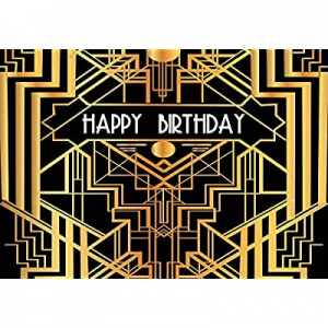 80.0% off Happy Birthday Backdrop for Gatsby Birthday Party Decorations FHZON 10x7ft The Great Gat..