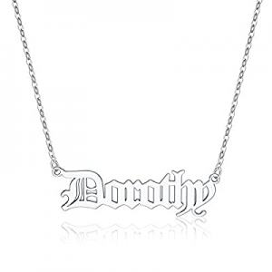 Yoosteel Custom Name Necklace Personalized now 80.0% off , Dainty Silver Customized Nameplate Neck..