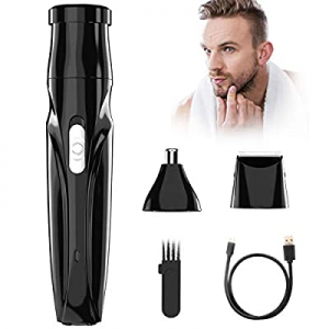 65.0% off 3 in 1 Nose Hair Trimmer Facial Body Hair Trimmer USB Rechargeable Painless Ear Hair Tri..