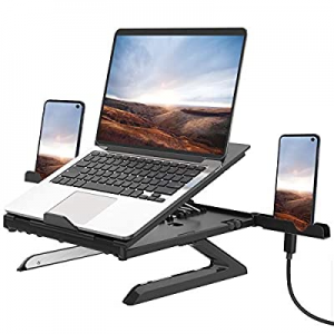 Laptop Stand,Multi-Angle Adjustable Laptop Stand with Heat-Vent , Ergonomic Portable Laptop Riser Co