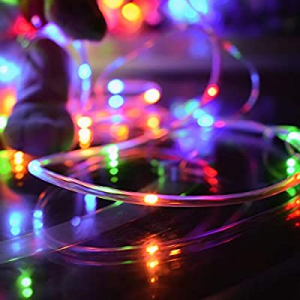 LED Solar Rope String Light now 30.0% off , Outdoor Waterproof 100LEDs 40ft Rope Strip Light 8 Mod..