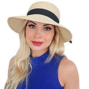 One Day Only！Sowift Summer Straw Hats for Women now 60.0% off , Beach Sunhats Wide Brim Panama Hat..