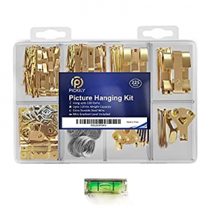 Pickily Premium 225 Piece Picture Hanging Kit now 15.0% off , Assorted Picture Hangers Includes Na..