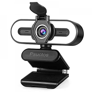 2K HD Webcam with Microphone & Touch Light, PC Web Camera with Privacy Cover, Plug & Play, Best Webc