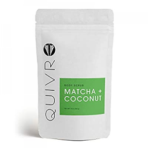 Quivr Matcha and Coconut Body Scrub, 100% natural, 10 oz
