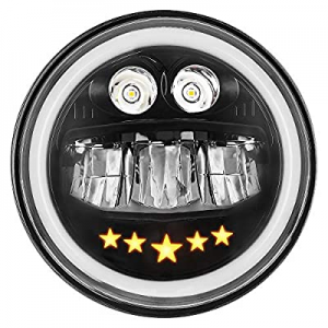 Zmoon 7 Inch Round Cree LED Headlight Compatible with Daymaker Harley Davidson Motorcycle Jeep Wra..