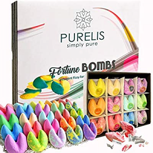 Bath Bombs Gift Set for Women -24 Fortune Telling Soothing Bath Bombs & Shower Steamers! Best Bulk P